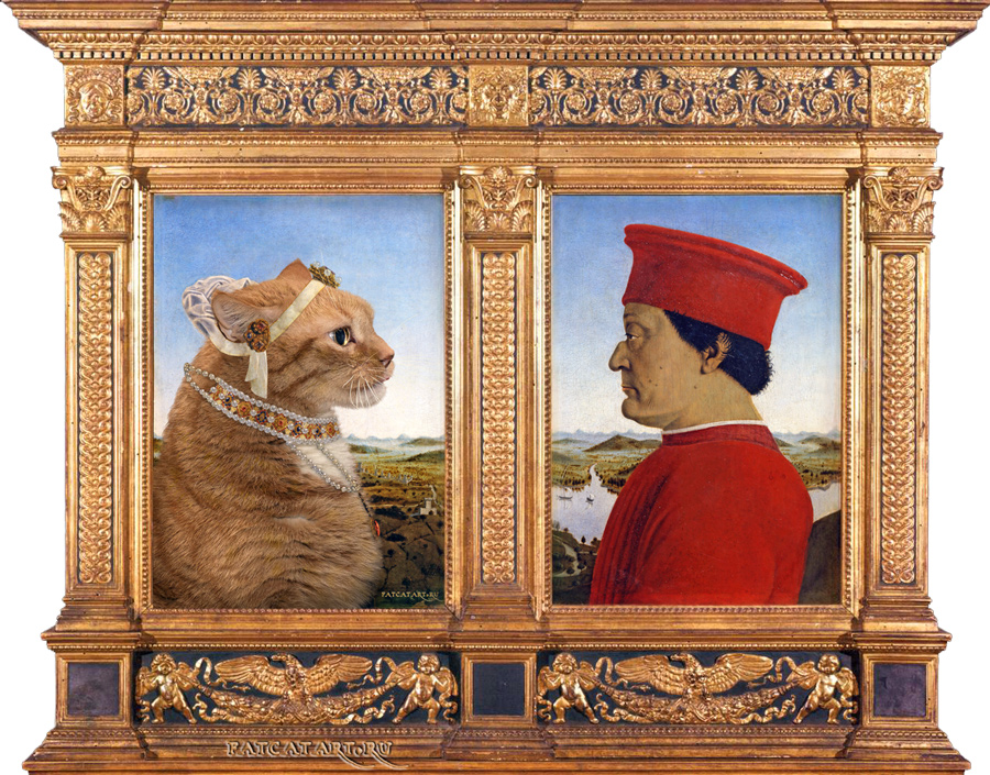 Urbino-Dyptic-framed-cat-w