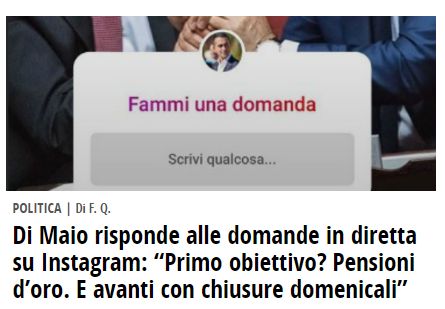 Di Maio domanda