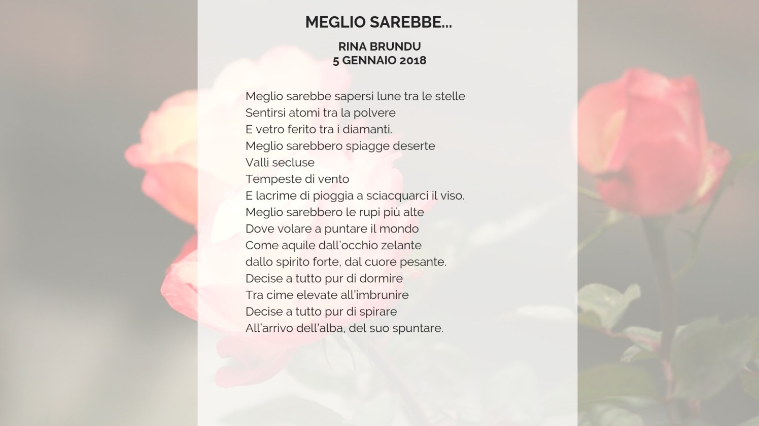 meglio sarebbe di Rina Brundu